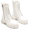 image:imageDREAM PAIRS Womens Combat Boots Lace up Mid Calf BootsWhite