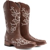 image:imageDREAM PAIRS Womens Cowboy Cowgirl MId calf BootsBrown