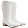 image:imageDREAM PAIRS Womens Cowboy Cowgirl MId calf BootsWhite
