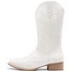 image:imageDREAM PAIRS Womens Cowboy Cowgirl MId calf BootsWhite