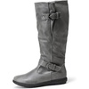 image:imageDREAM PAIRS Womens Wide Calf Flat Tall Knee High BootsSummitgrey