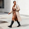 image:imageDREAM PAIRS Womens Wide Calf Flat Tall Knee High BootsTraceblack