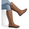 image:imageDREAM PAIRS Womens Wide Calf Flat Tall Knee High BootsTracecamel