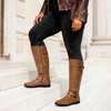 image:imageDREAM PAIRS Womens Wide Calf Flat Tall Knee High BootsTracecamel