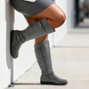image:imageDREAM PAIRS Womens Wide Calf Flat Tall Knee High BootsTracegrey