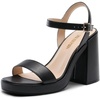 image:imageDREAM PAIRS Heels for Women Block Chunky Platform SandalBlack