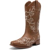 image:imageDREAM PAIRS Womens Cowboy Cowgirl MId calf BootsTan