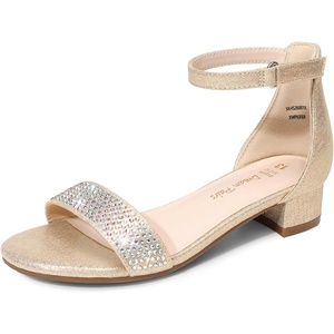 image:imageDREAM PAIRS Girls Sandals Low Heel Dress PumpsGold