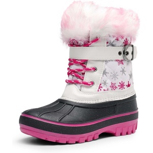 image:imageDREAM PAIRS Girls Snow Waterproof Winter BootsWhiteFuchsia