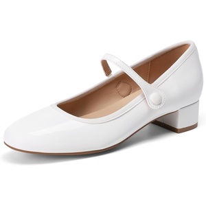 image:imageDREAM PAIRS Women Mary Jane Comfortable Arch Support Dress HeelsWhite
