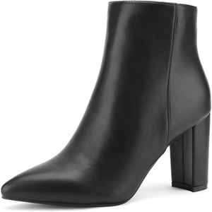 image:imageDREAM PAIRS Womens Chunky Heel Ankle BootiesBlackPu