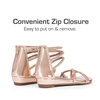image:imageDREAM PAIRS Girls Ankle Strap Flat Sandals Summer Dressy Strappy Gladiator Rhinestones Platform Low Heels Shoes